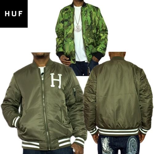 HUF ハフ フライト リバーシブル ジャケット カーキ カモ 迷彩