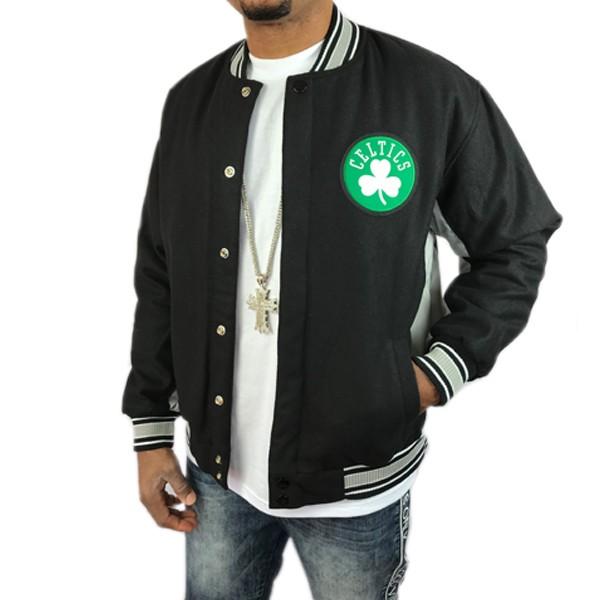 セルティクス リバーシブル ジャケット Celtics ブラック グレー