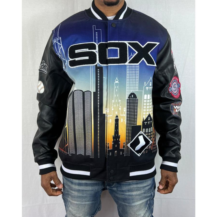 ホワイトソックス ジャケット スタジャン WHITE SOX MLB 青 黒 ホワイトソックス ジャケット スタジャン WHITE SOX MLB 青 黒