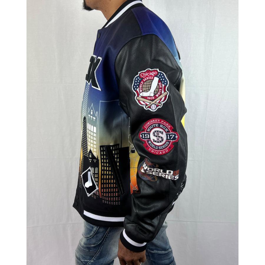 ホワイトソックス ジャケット スタジャン WHITE SOX MLB 青 黒 ホワイトソックス ジャケット スタジャン WHITE SOX MLB 青 黒