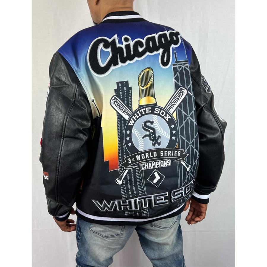 ホワイトソックス ジャケット スタジャン WHITE SOX MLB 青 黒 ホワイトソックス ジャケット スタジャン WHITE SOX MLB 青 黒