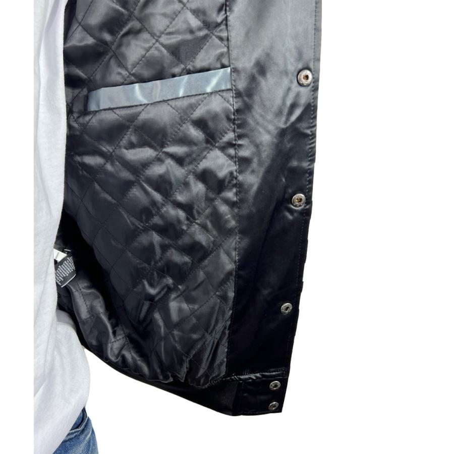 ブルックリンネッツ サテン ジャケット スタジャン BROOKLYN NETS 白