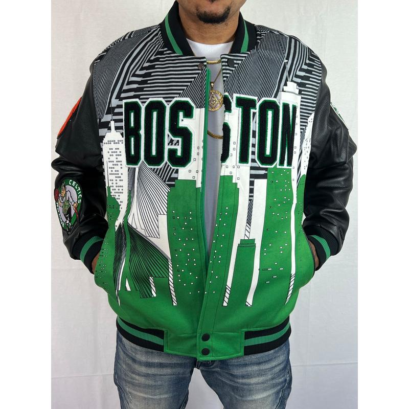 ボストン セルティクス ジャケット スタジャン CELTICS NBA 緑 ボストン セルティクス ジャケット スタジャン CELTICS NBA 緑