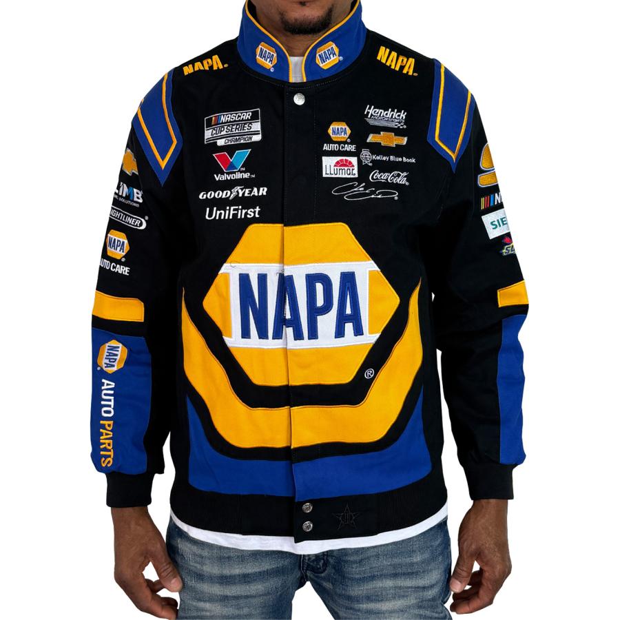 JH Design NASCAR Twill Jacket NAPA オートパーツ 黒 ブラック