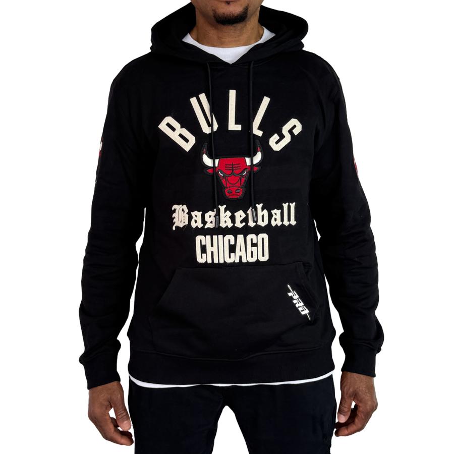 美品 NBA シカゴブルズ マウンテンパーカー 刺繍ロゴ ナイロン ブラック L Pro standard NBA CHICAGO BULLS シカゴ ブルズ プルオーバー パーカー