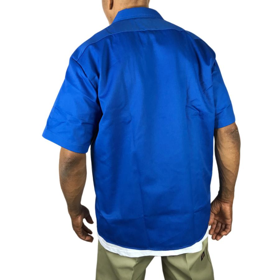 Dickies（ディッキーズ） 半袖 ワークシャツ ロイヤルブルー 青 USA