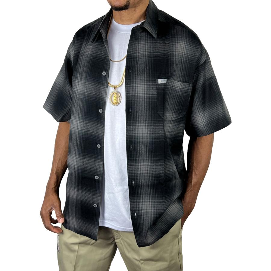 Cal Top CALTOP キャルトップ ボタン チェックシャツ ブラック Cal Top CALTOP キャルトップ ボタン チェックシャツ ブラック