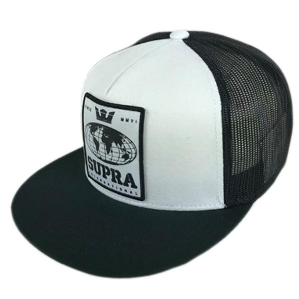 SUPRA スナップバック キャップ INTERNATIONAL Trucker hat メッシュ スープラ ブラック ホワイト 黒 白