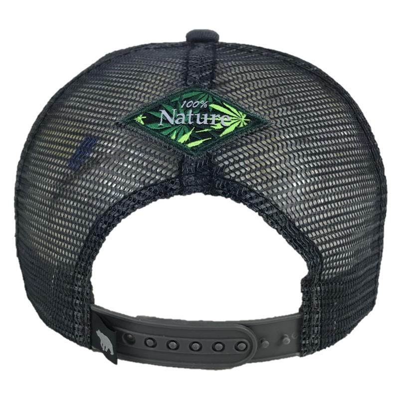 マリファナ スナップバック メッシュ キャップ グレー 緑 グリーン