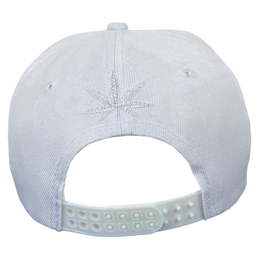 マリファナ スナップバック キャップ 白 ホワイト オールホワイト