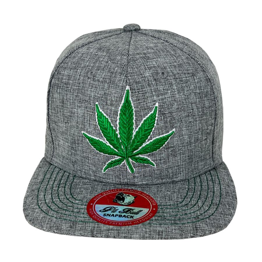 マリファナ スナップバック キャップ 灰色 グレー グリーン 緑 大麻