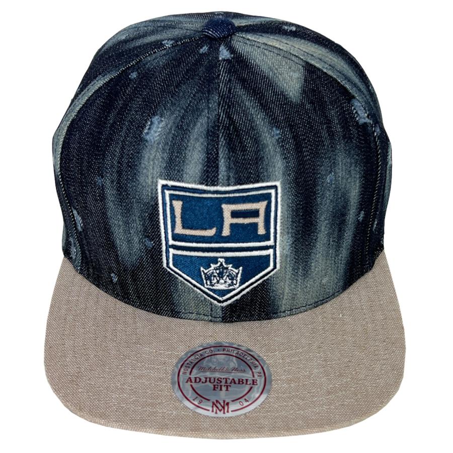 Mitchell&Ness LA KINGS TORN DENIM スナップバック キャップ