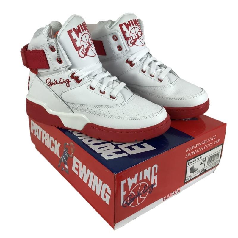 ユーイング スニーカー 33 Hi 白 ホワイト 赤 レッド Ewing メンズ ハイカット バスケ 大きい Shs356 Shs356 New Edition Hiphop 通販 Yahoo ショッピング