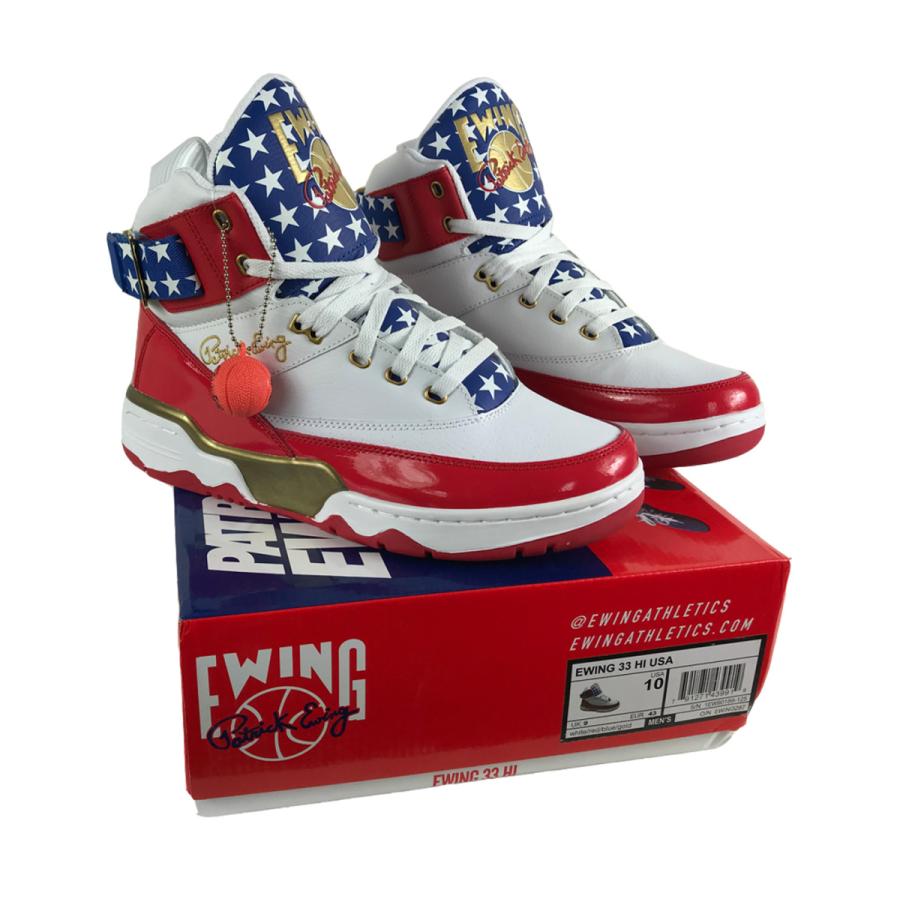 ユーイング スニーカー EWING 33 HI USA ホワイト レッド ブルー ゴールド パトリックユーイング メンズ バスケ 靴 NBA  ●shs417 : shs417 : NEW EDITION - 通販 - Yahoo!ショッピング