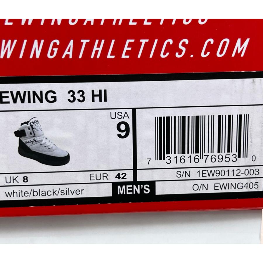 EWING ATHLETICS Patrick Ewing 33 HI White Black Silver EWING ATHLETICS Patrick Ewing 33 HI White Black Silver
