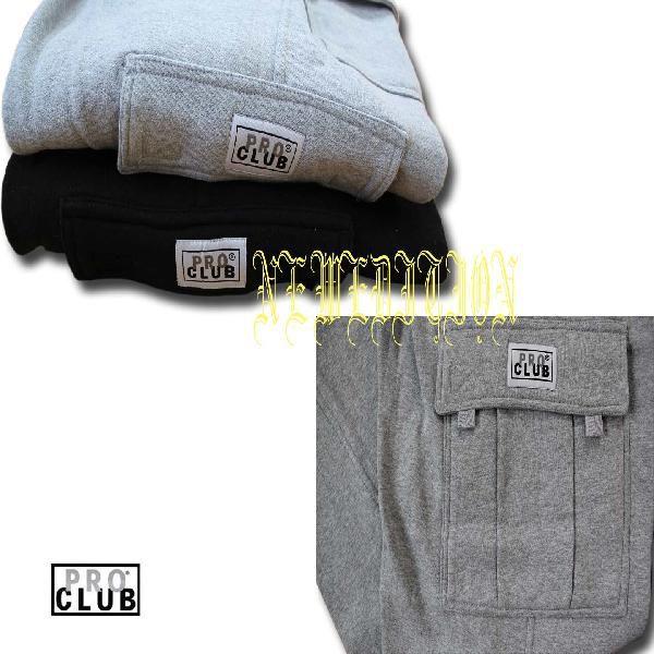 PRO CLUB プロクラブ スウェット カーゴ パンツ グレー 灰色