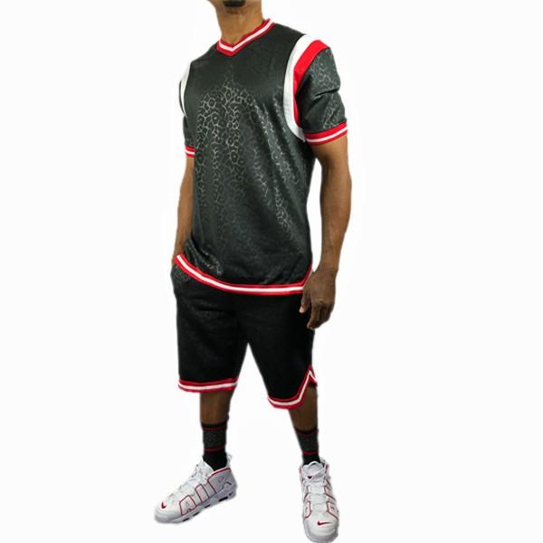 人気絶頂 Trill Nation ショート セットアップ ヒョウ柄 ブラック 黒 半袖 上下 メンズ ジャージ Stu32 おしゃれ人気 Sunrisefinserve Com