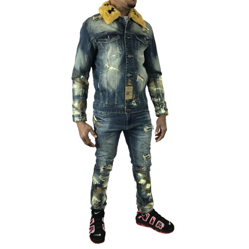 Smoke Rise スモークライズ デニム セットアップ ダメージ 加工 クラッシュ ペイント メンズ 上下 セット ジーンズ Stu47 Stu47 New Edition 通販 Yahoo ショッピング