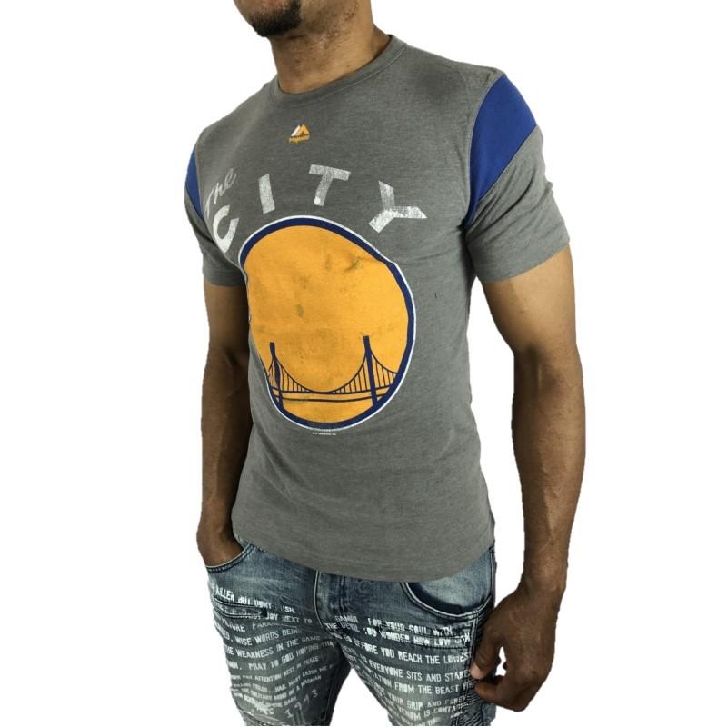 ウォーリアーズ Tシャツ マジェスティック ハードウッドクラシックス