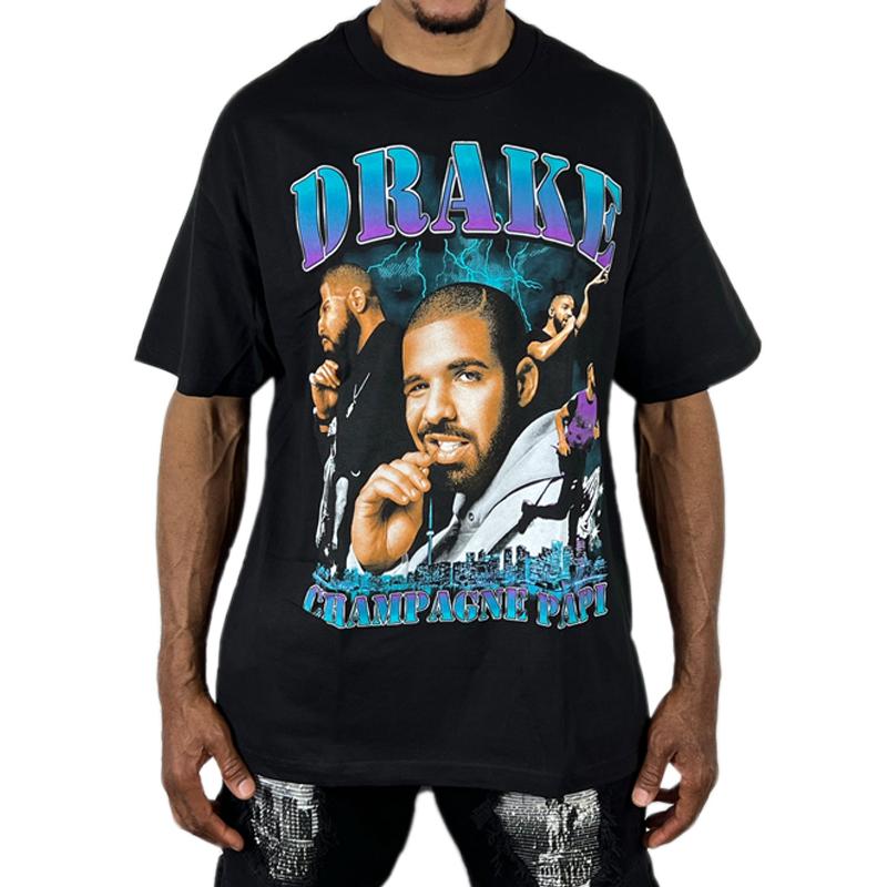 THREADS ON DEMAND Tシャツ DRAKE ドレイク 半袖 黒 ブラック スレッド