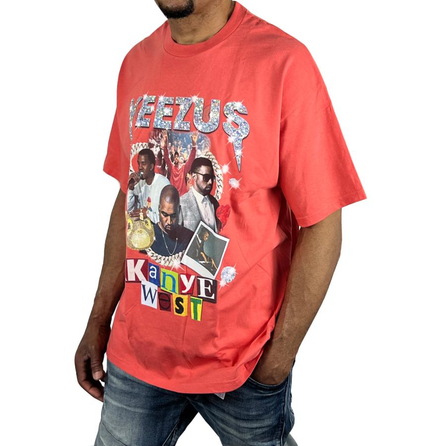 Bogus Goods Tシャツ カニエウエスト Kanye West オレンジ ボーガスグッズ プリント メンズ トップス 半袖