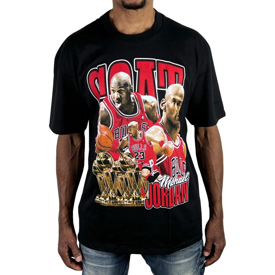 THREADS ON DEMAND MJ THE GOAT Tシャツ JORDAN ジョーダン ゴート 半袖 黒 男女兼用 スレッド