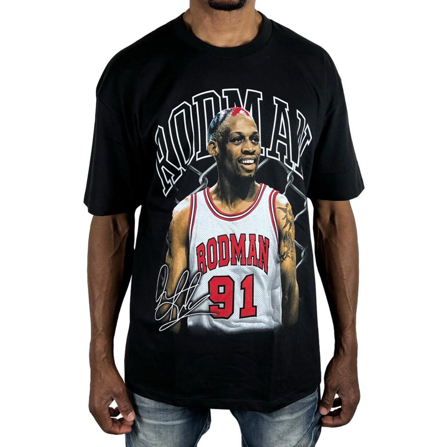 THREADS ON DEMAND DENNIS RODMAN Tシャツ デニス ロッドマン 半袖 黒 男女兼用 スレッドオンデマンド