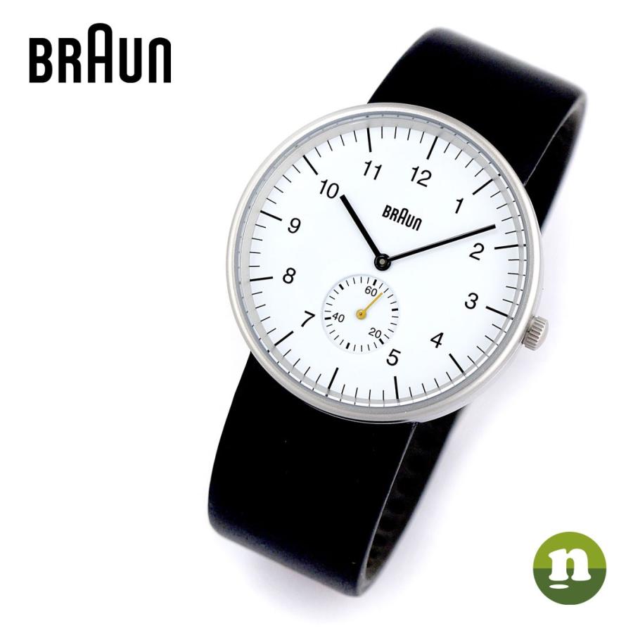 BRAUN ブラウン BN0024WHBKG BN0024 BNH0024 Gents Classic Watch with Leather Strap ホワイト×ブラック 腕時計 男女兼用 レディース 女性 メンズ 男性｜newest