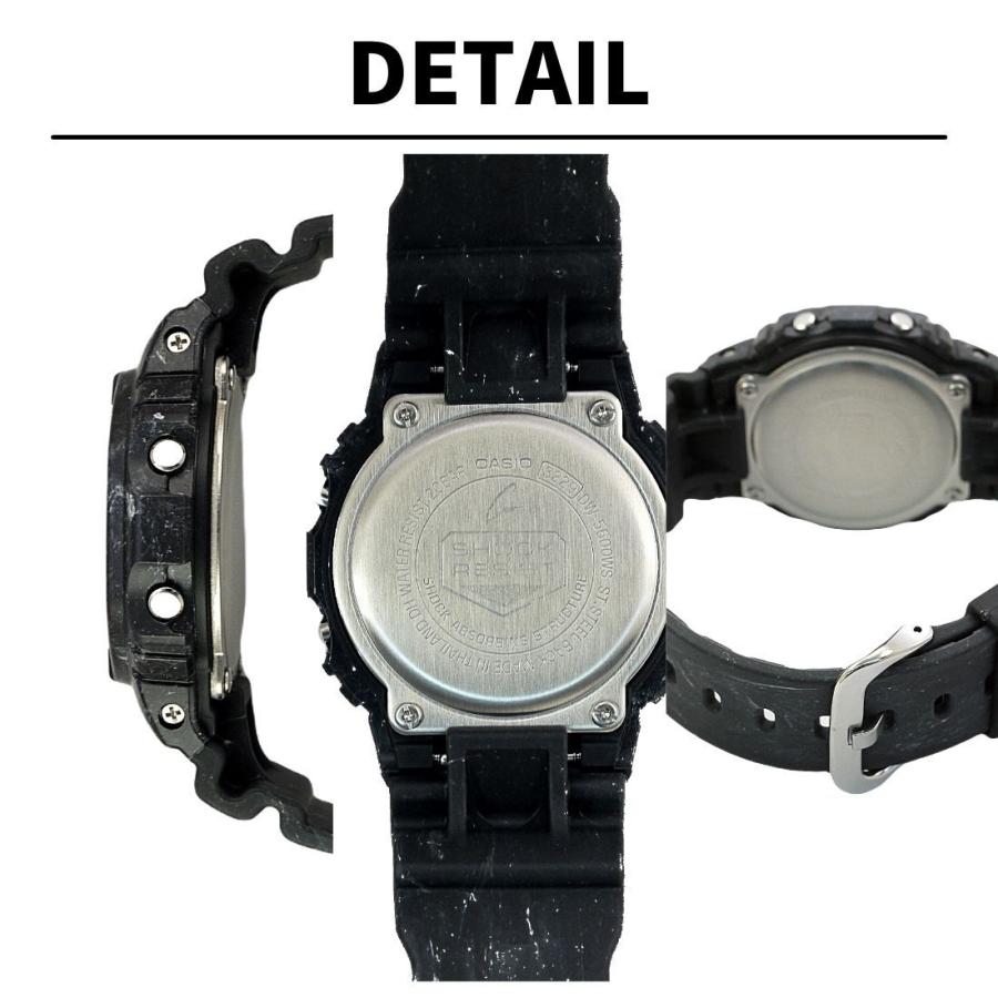 CASIO カシオ G-SHOCK Gショック DW-5600WS-1 ブラック メンズ 腕時計 ギフト ラッピング無料 送料無料｜newest｜02