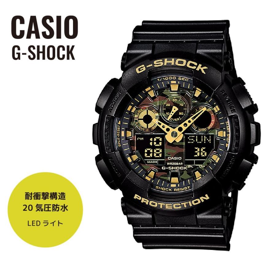 CASIO カシオ G-SHOCK Gショック カモフラージュダイアルシリーズ GA-100CF-1A9 カモフラージュ×ブラック 海外モデル 腕時計 送料無料 ラッピング無料｜newest