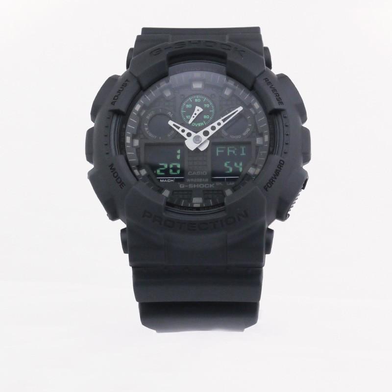 CASIO カシオ G-SHOCK Gショック Military black series ミリタリーブラック・シリーズ GA-100MB-1A ブラック×グリーン 海外モデル 腕時計｜newest｜02