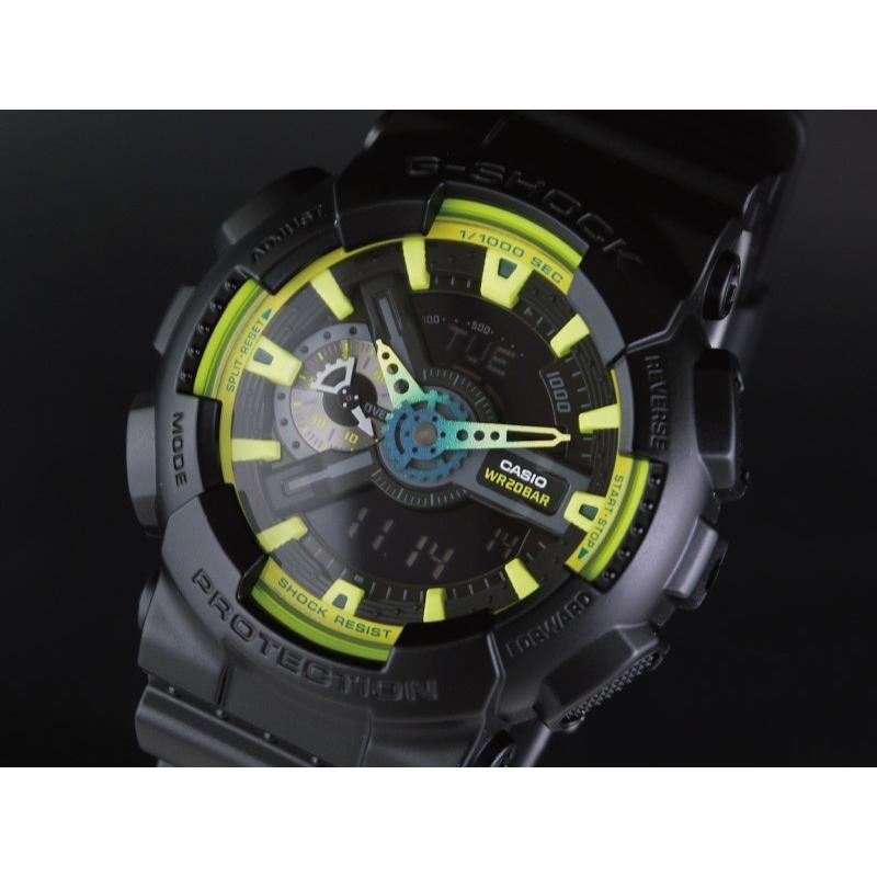 CASIO カシオ G-SHOCK ジーショック GA-110LY-1A ブラック×グリーン 腕時計 メンズ｜newest｜02