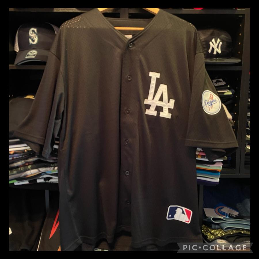 FANATICS ファナティクス ドジャース ベースボールシャツ ブラック LA DODGERS BASEBALL SHIRT
