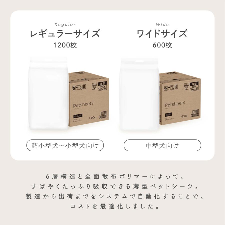 新商品】ペットシーツ レギュラーサイズ 1200枚入り ワイドサイズ 600