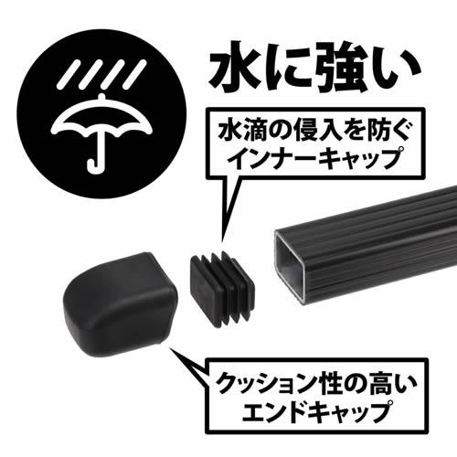 inno スクエアバーINB165 イノー INB165BK スクエアバーセット 2本入り 165CM ブラック