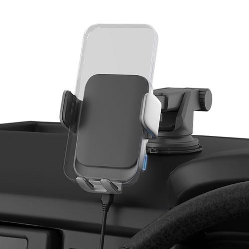 カシムラ 車内用 自動開閉式 ワイヤレススマホ充電ホルダー 自動誘導