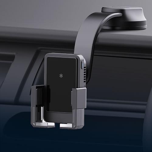 カシムラ 車内用 自動開閉式 ワイヤレススマホ充電ホルダー 冷却機能