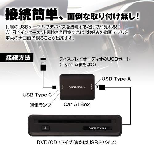 MAXWIN（マックスウィン） MAXWIN Car AI Box DA-DVD01 DVD/CDドライブ