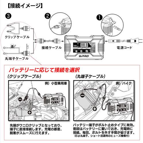 オメガプロ 全自動バッテリーチャージャー OP-BC01 バイクにも 送料無料】OMEGA PRO (オメガプロ) OP-BC01 009069 全自動・全