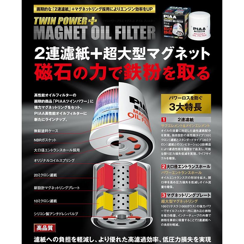 PIAA ピア ツインパワーマグネットオイルフィルター Z11-M