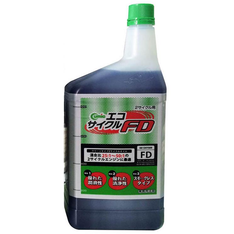 新日本樹脂工業　２サイクル混合用　２サイクルオイル　キューミック　エコサイクルFD　1L　青　20本 | 