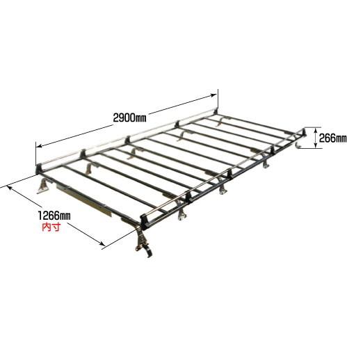ロッキープラス キャリア [SE-881NV] 10本脚 日産 NV350キャラバン（E26系）標準ルーフ専用｜newfrontier｜02