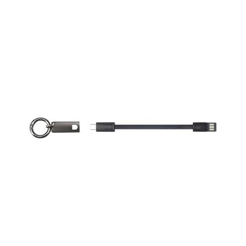 槌屋ヤックカラビナリング付キーホルダー型USBケーブル TOOLストラップ