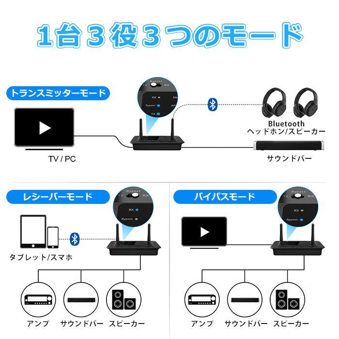 Bluetooth トランスミッター オーディオ レシーバー ブルートゥース 送受信機 aux 光デジタル RCA aac aptxll 低遅延 hd スピーカー B03 |  | 02