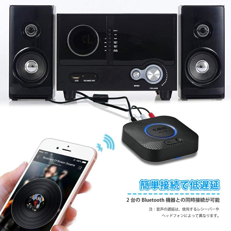 B06+ Bluetooth レシーバー ワイヤレス オーディオ 受信機 2台同時 Hi