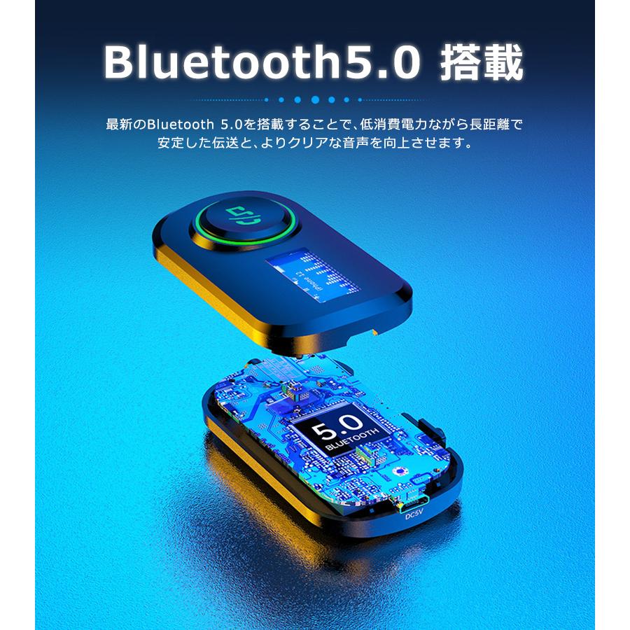 Bluetooth トランスミッター レシーバー ワイヤレス オーディオ ディスプレイ 送受信機 スピーカー 飛行機 PC ゲーム機 ヘッドホン 2台同時 送信機 受信機 |  | 04