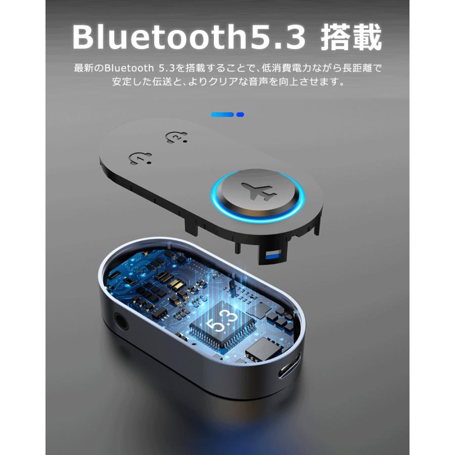 bluetooth トランスミッター 3.5mm aux ワイヤレス 送信機 飛行機