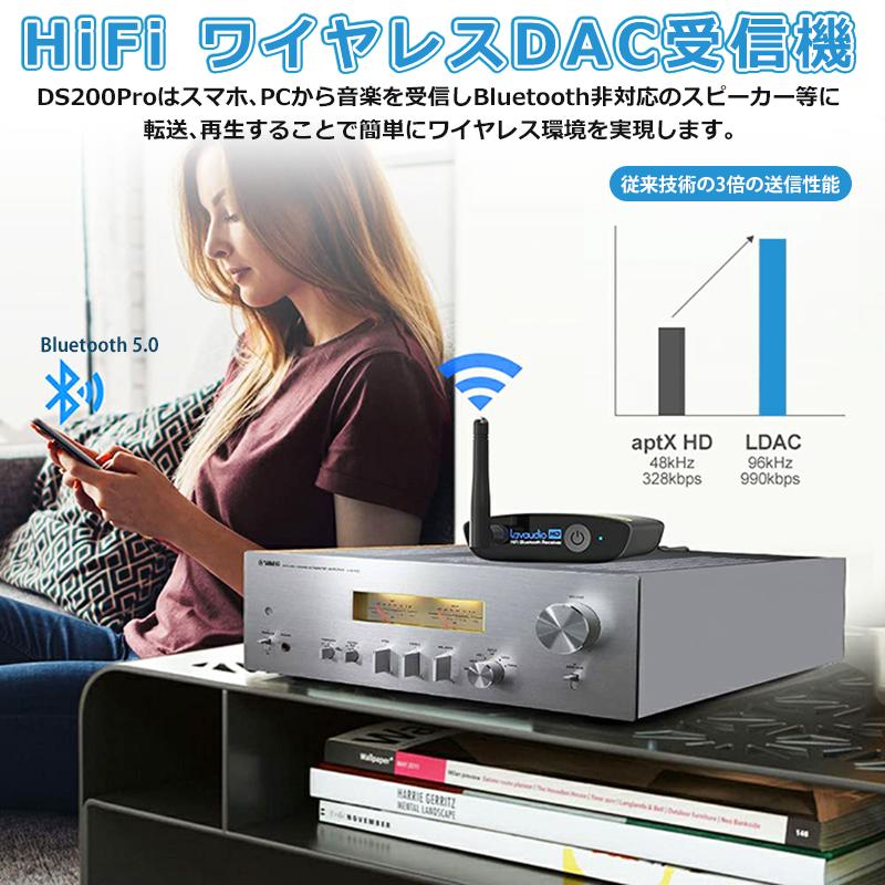 Bluetooth レシーバー オーディオ DAC 受信機 aptx ll 低遅延 hd