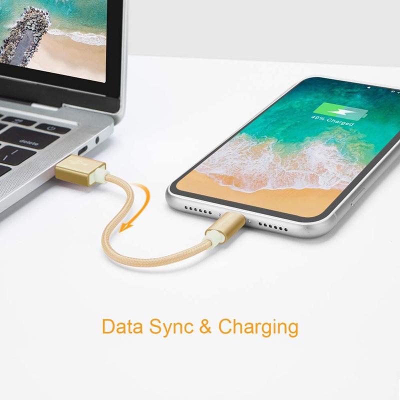 iPhone 充電 ケーブル USB データ同期ケーブル 0.2M : NiceTrade