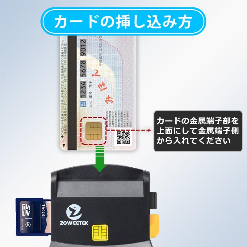 ICカードリーダー マイナンバーカード マイクロ SDカード SIMカード